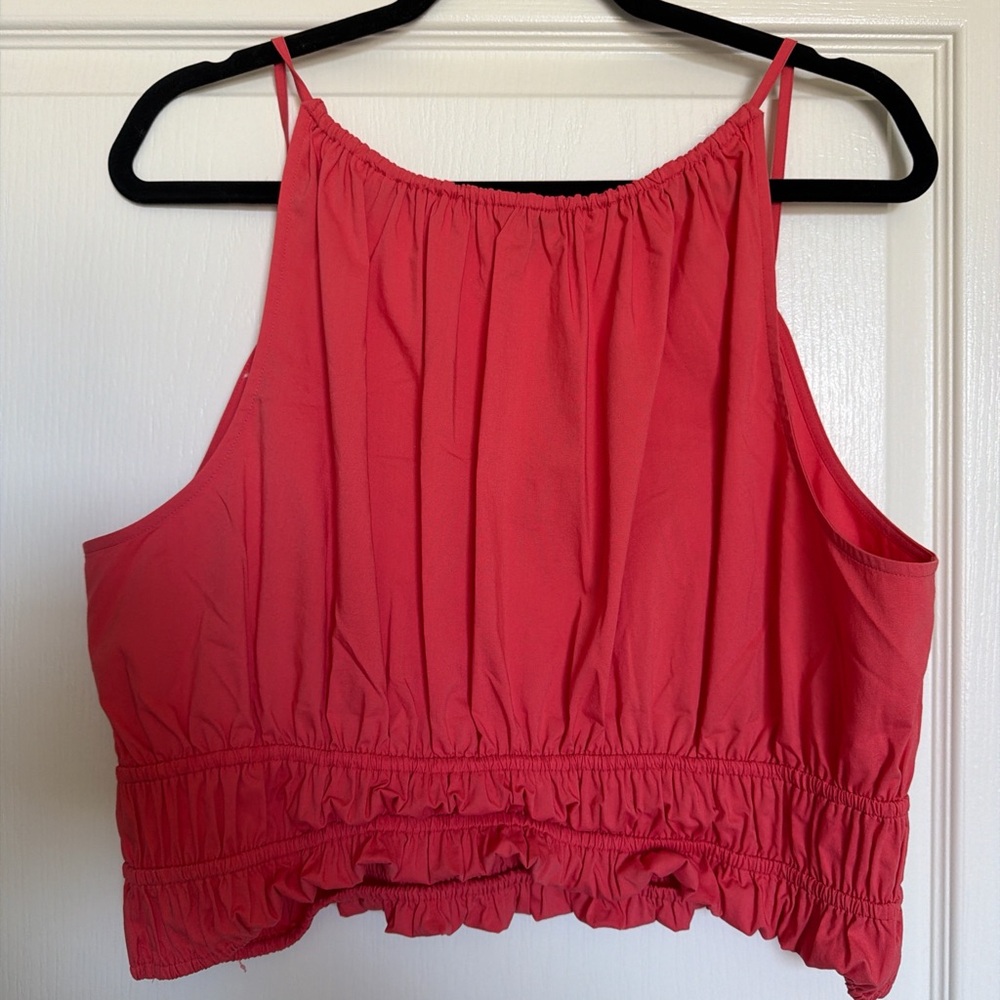 Express Smocked Crop Tank Top - Picture 3 of 3